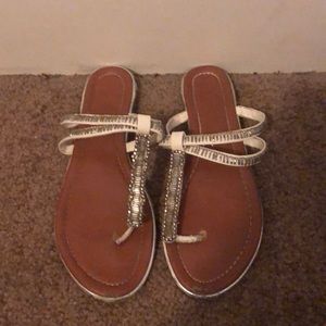 Silver and gold sandals